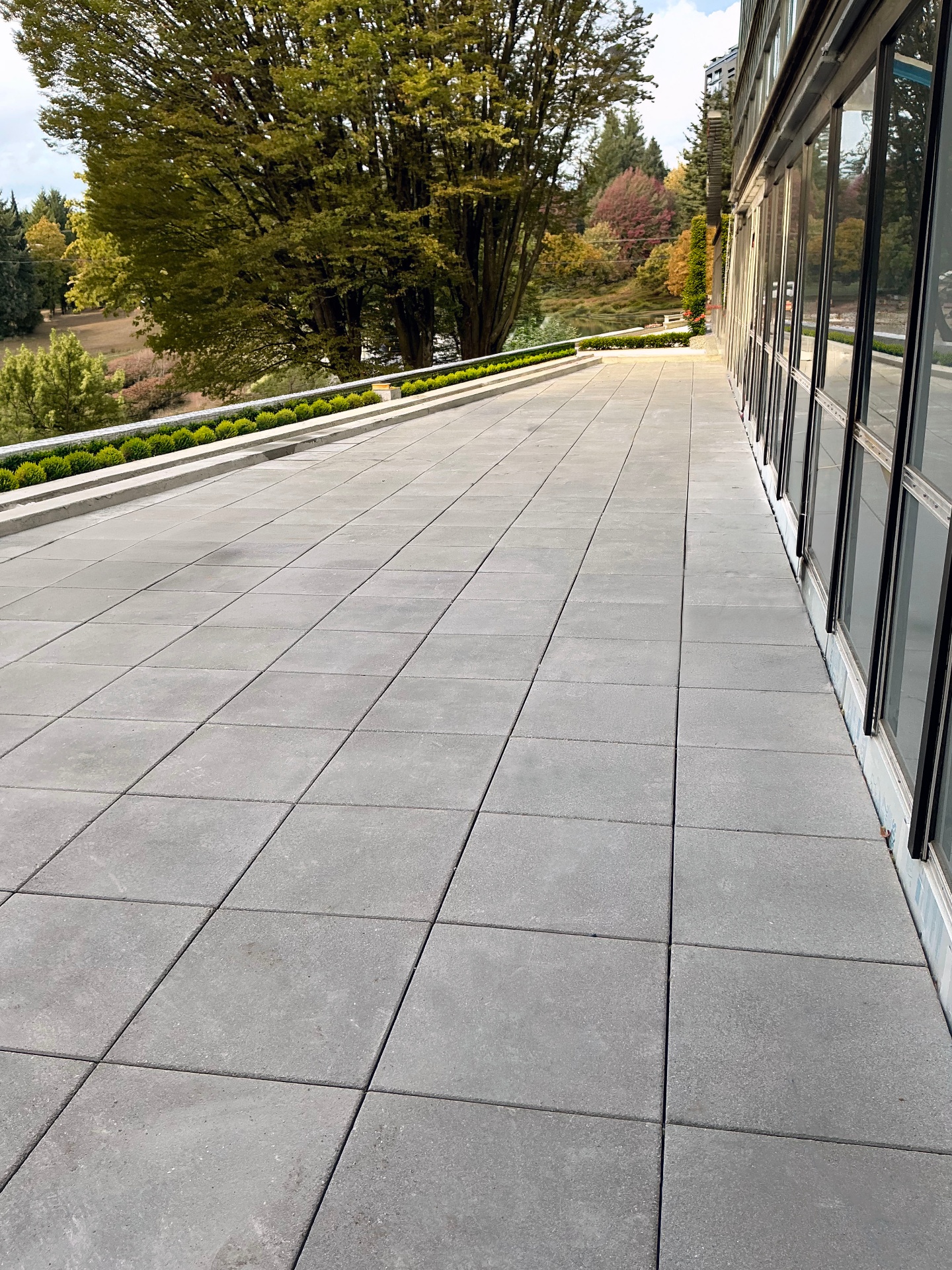 Little Mountain — finished granite paver terrace overlooking the park