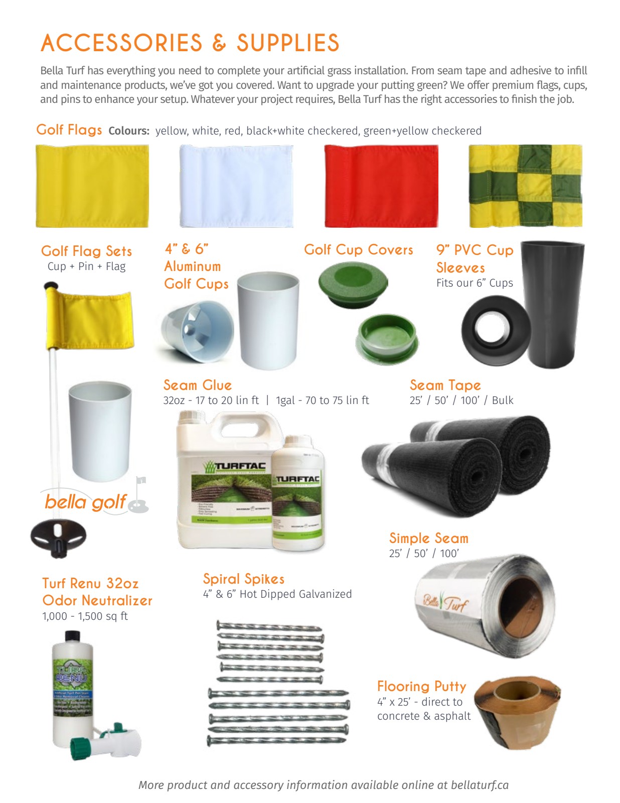 Accessories & Infill by Bella Turf - Turf