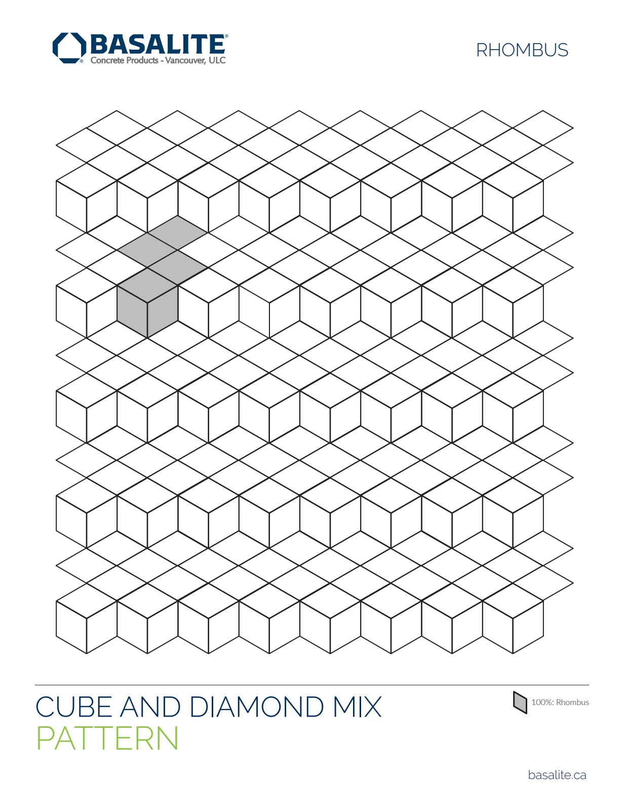 Cube & Diamond Mix by Rhombus - Pavers