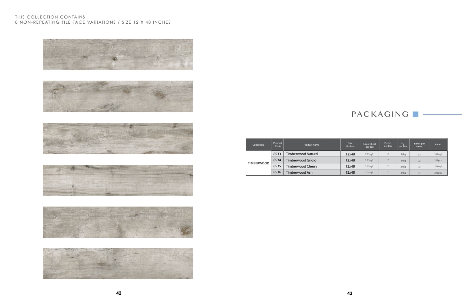 TIMBERWOOD – Packaging by ENMON - Porcelain