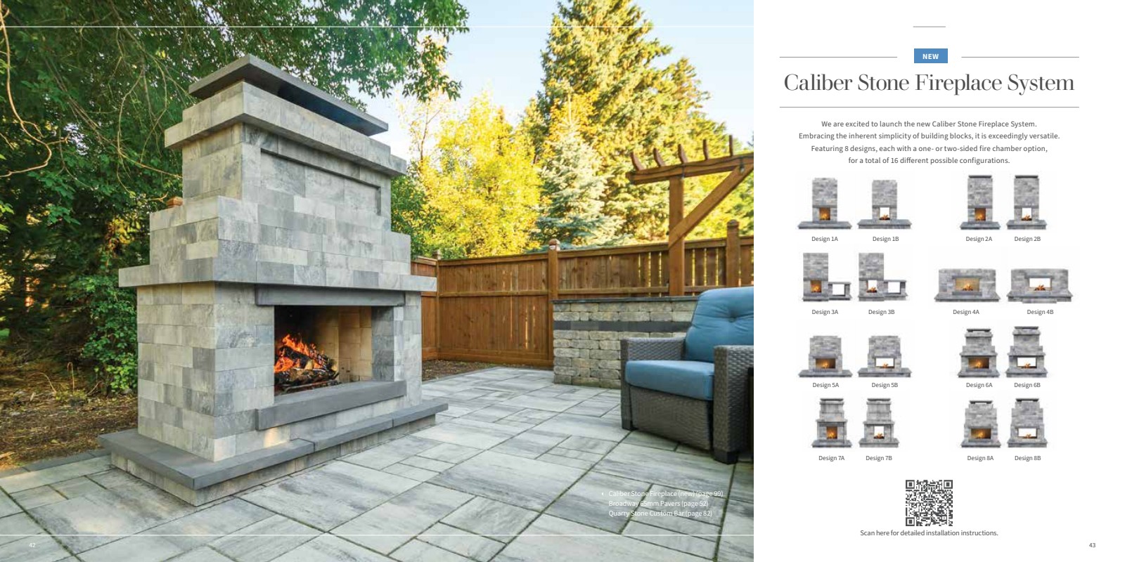 Caliber Stone Fireplace System by Barkman