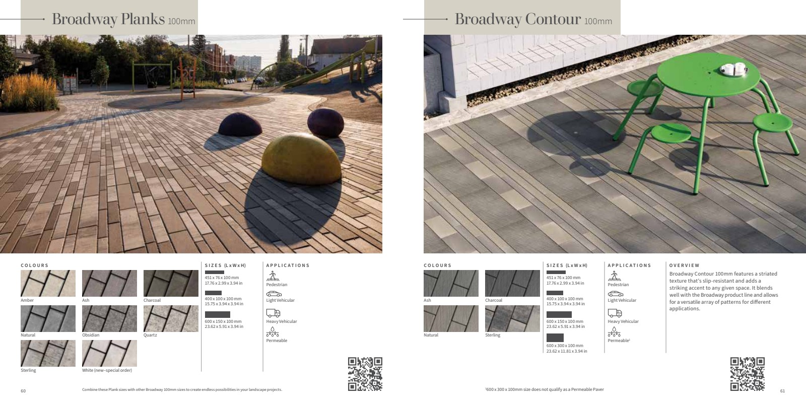 Broadway Planks 100mm by Barkman - Pavers